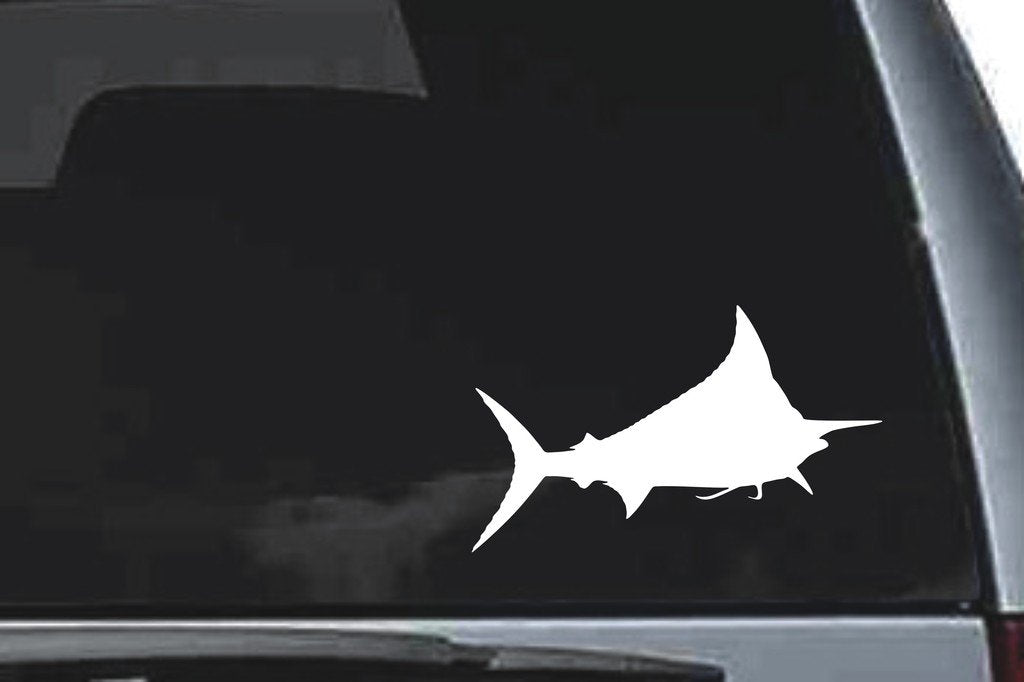 Picniva Marlin Sty10a Vinyl Car Window Decal, Approx 5 in
