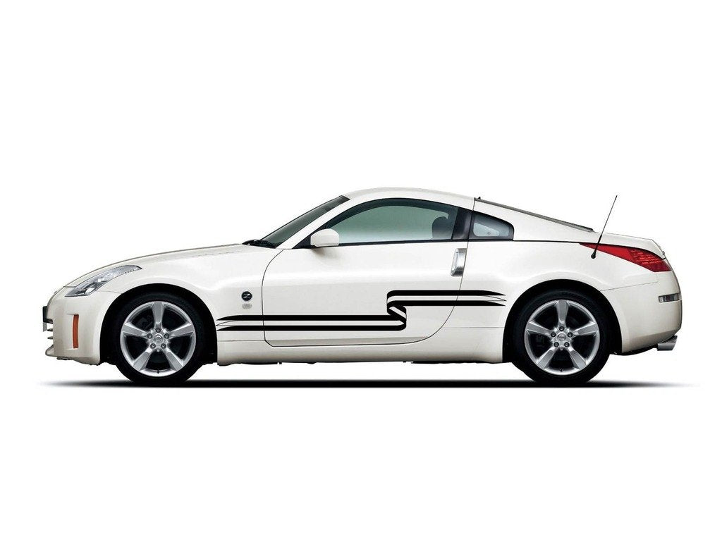 Picniva Style 12 Racing Side Stripe Vinyl Decals, 11 x 78 in, 2 Pc