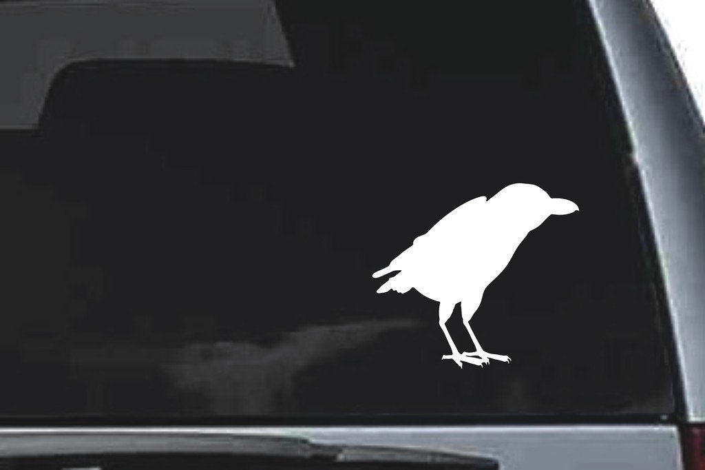 Picniva Raven Sty1a Vinyl Car Window Decal, Approx 5 in