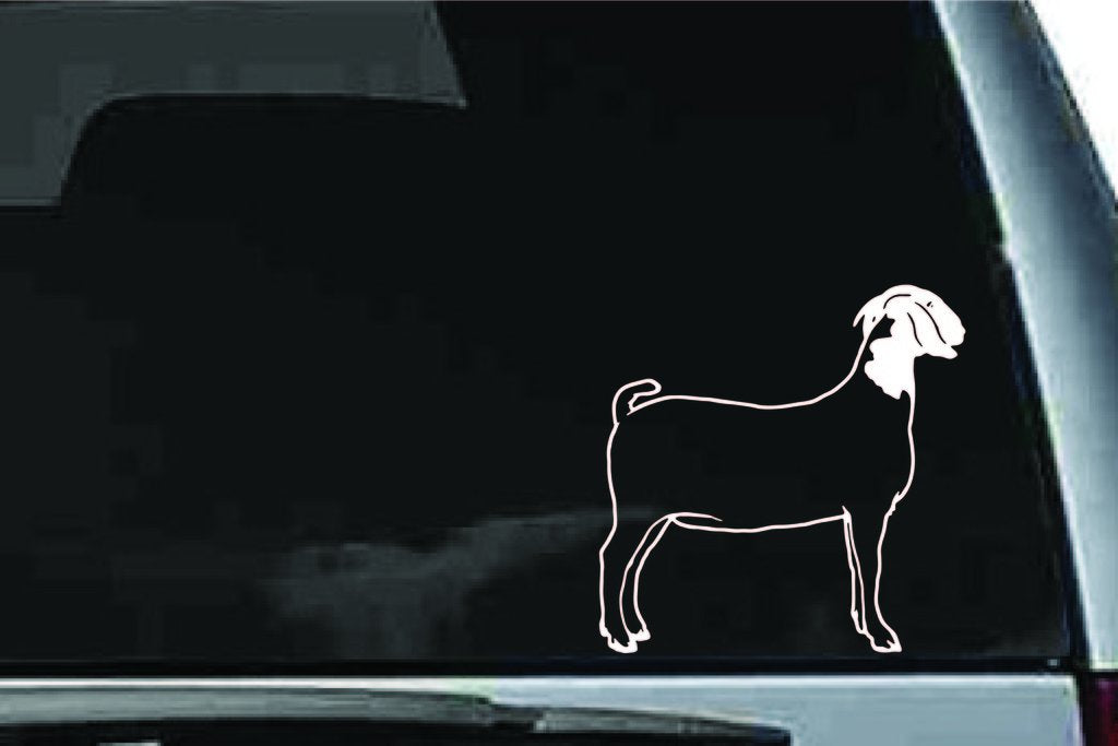 Picniva Boer Goat Sty4 Vinyl Car Window Decal, Approx 5 in