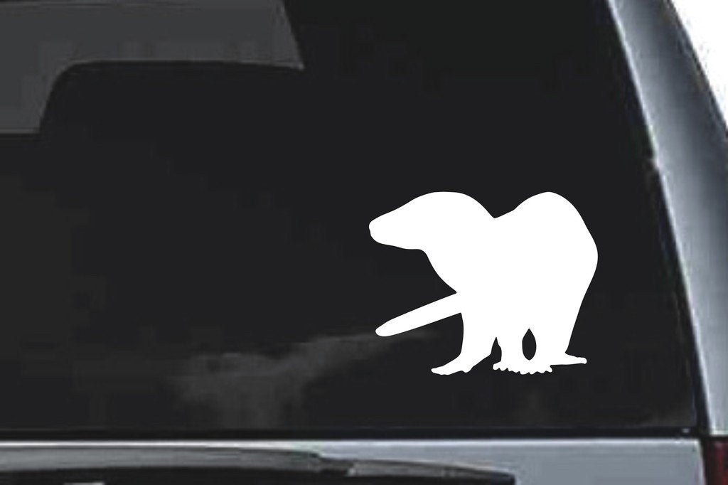 Picniva Otter Sty5 Vinyl Car Window Decal, Approx 5 in