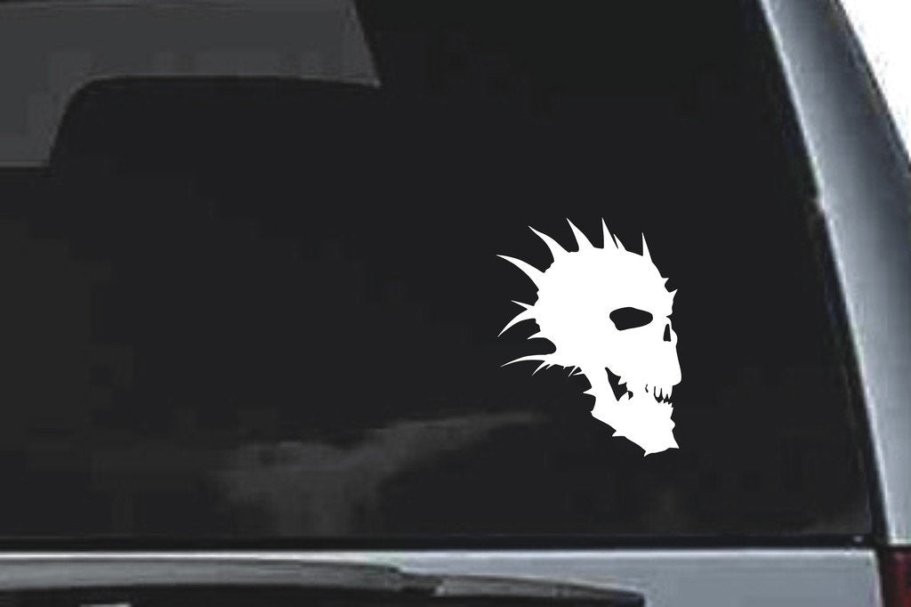 Picniva Skull Sty15a Vinyl Car Window Decal, Approx 5 in