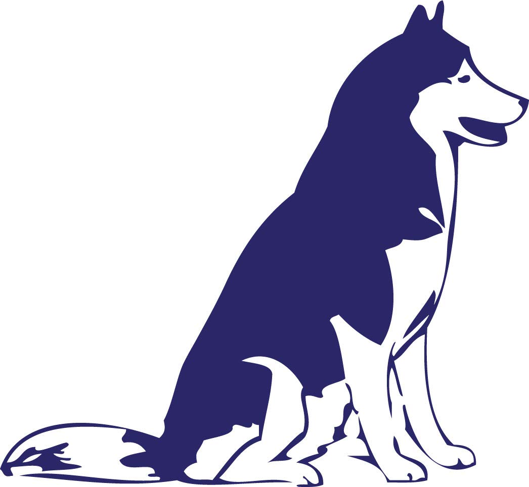 Decaltor Siberian Husky 5 in Vinyl Decal for Laptop Bumper Wall