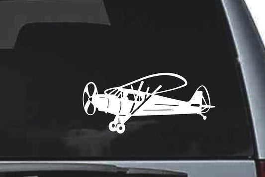Picniva Airplane Sty1 Vinyl Car Window Decal, Approx 5 in