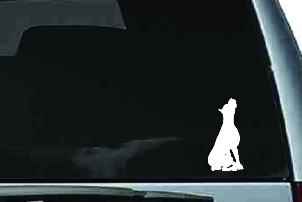 Picniva Boxer Dog Sty23 Vinyl Car Window Decal, Approx 5 in