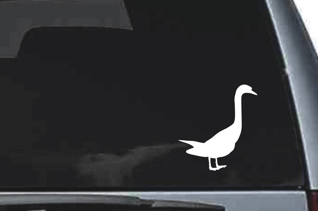 Picniva Swan Sty3 Vinyl Car Window Decal, Approx 5 in