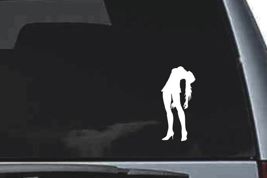 Picniva Girl Sty42 Vinyl Car Window Decal, Approx 5 in