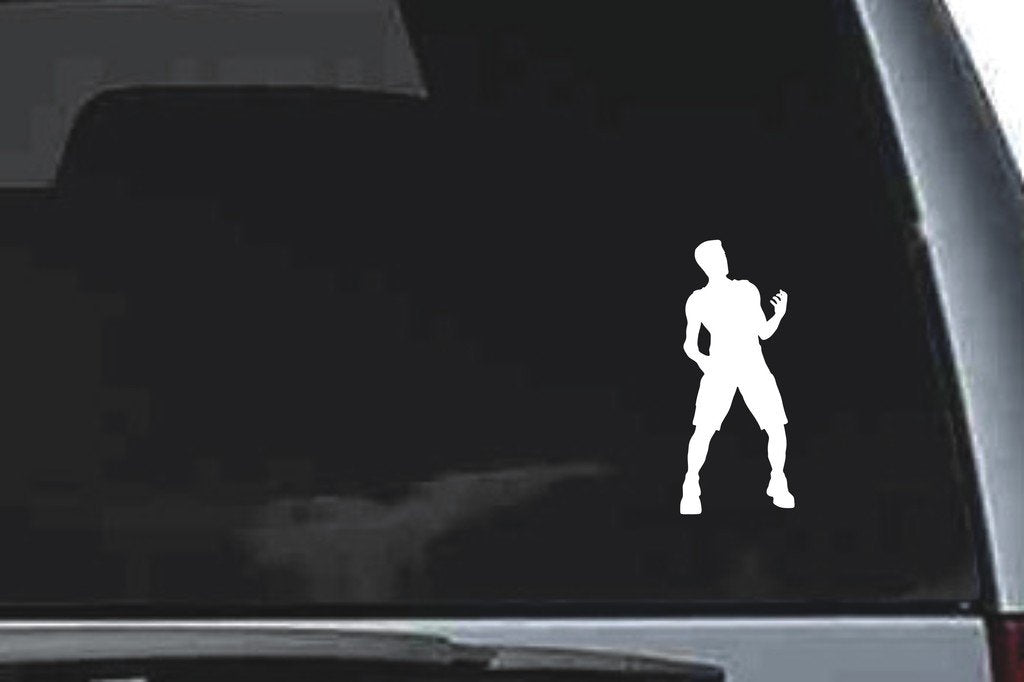Picniva Air Guitar Sty1 Vinyl Car Window Decal, Approx 5 in