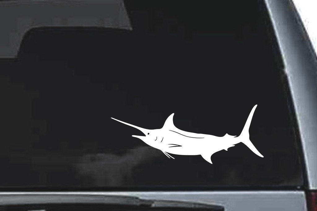 Picniva Marlin Sty17 Vinyl Car Window Decal, Approx 5 in