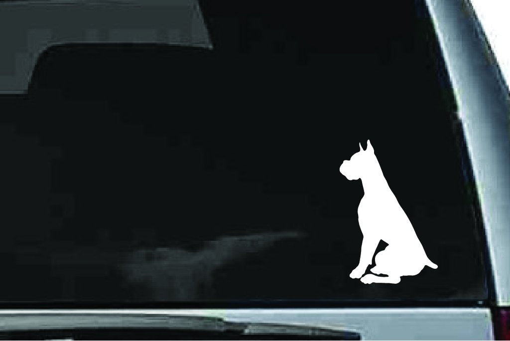 Picniva Boxer Dog Sty29 Vinyl Car Window Decal, Approx 5 in