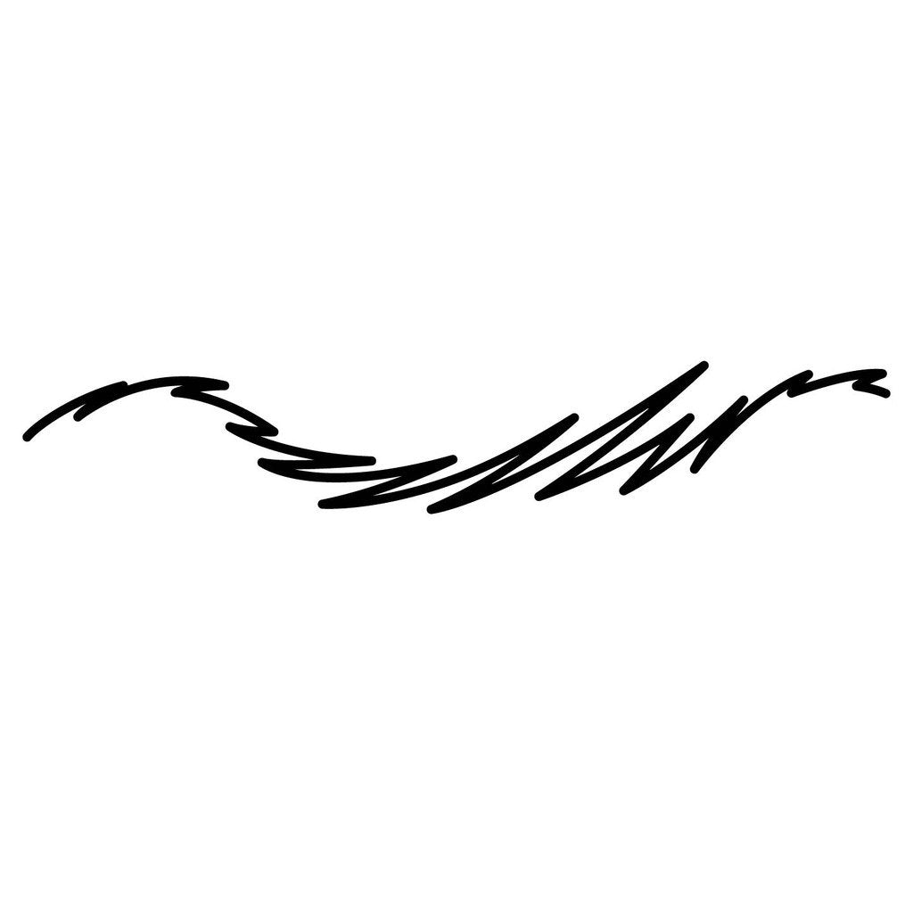 Picniva sty256 Racing Car Body Side Stripes Sticker Decal 2 Pcs