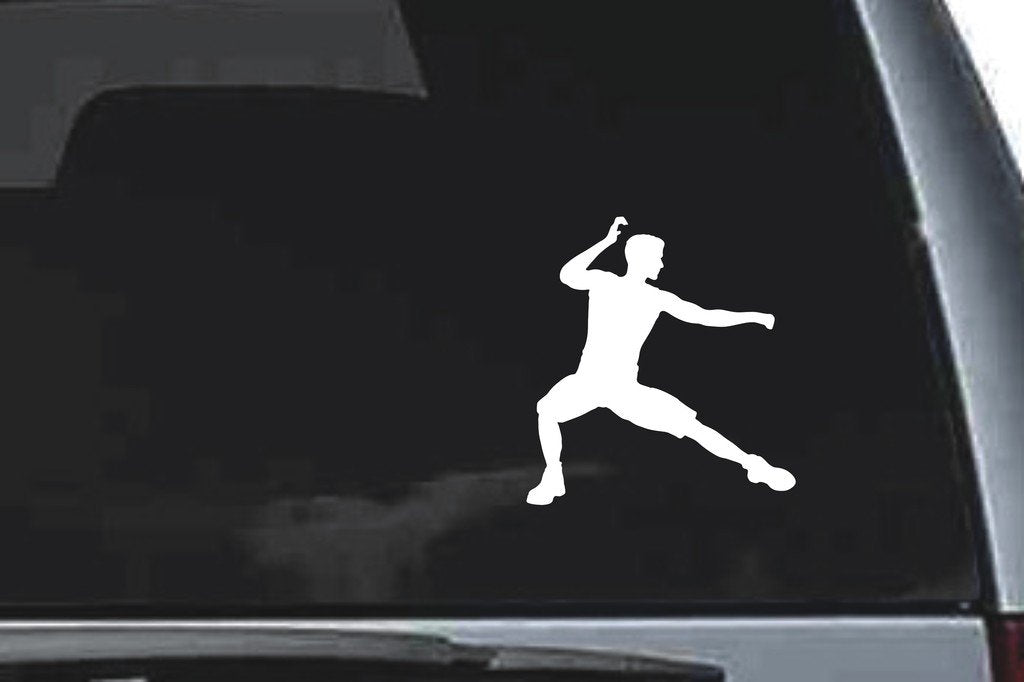Picniva Martial Arts Fighter Sty2 Vinyl Car Window Decal, Approx 5 in