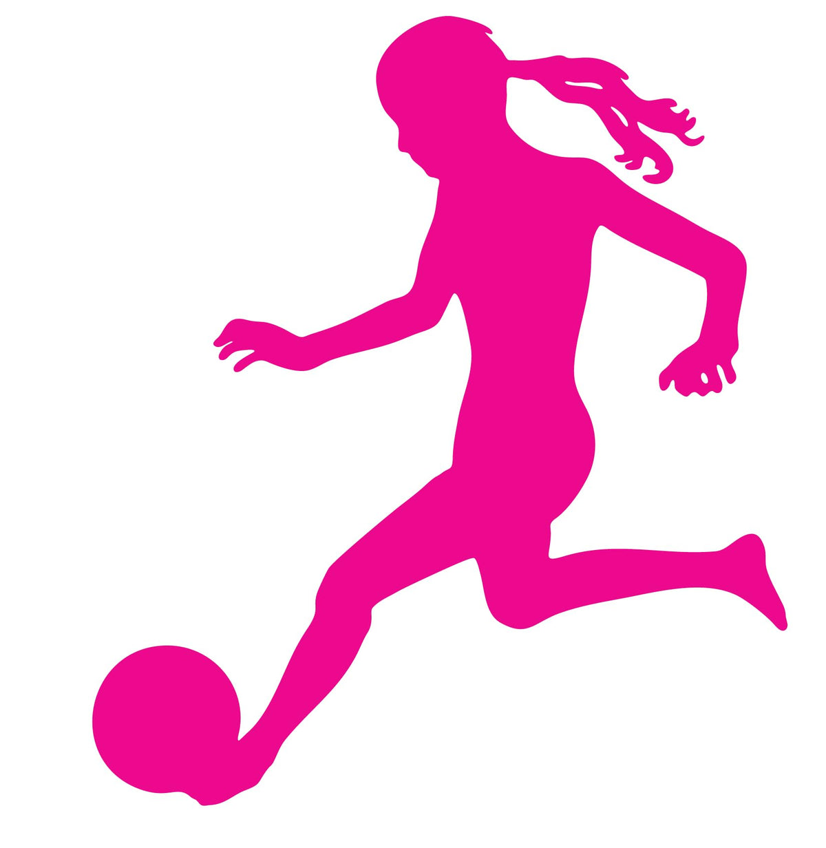 Picniva Soccer Girl Vinyl Decal Sticker for Car Window Laptop (Pink, 3'') - Color: Pink - Size: 3''