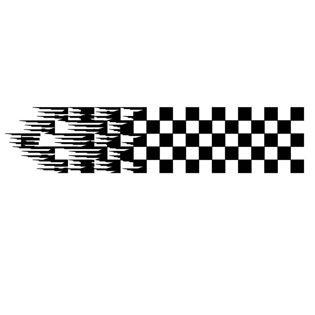 Picniva sty163 Racing Car Body Side Stripes Sticker Decal 2 Pcs