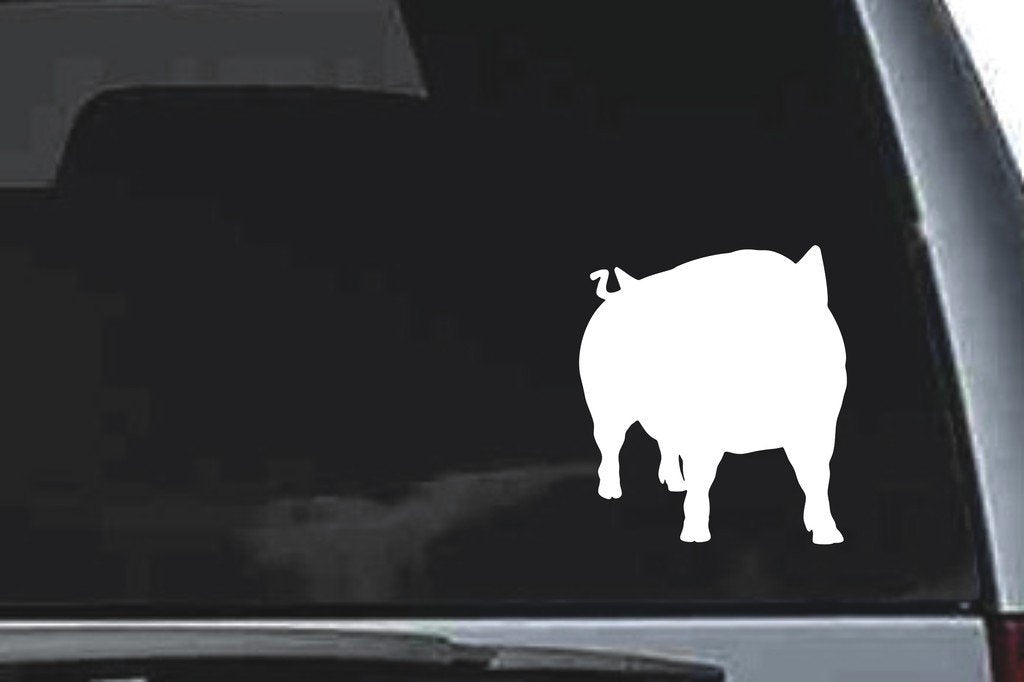 Picniva Pig Sty7a Vinyl Car Window Decal, Approx 5 in