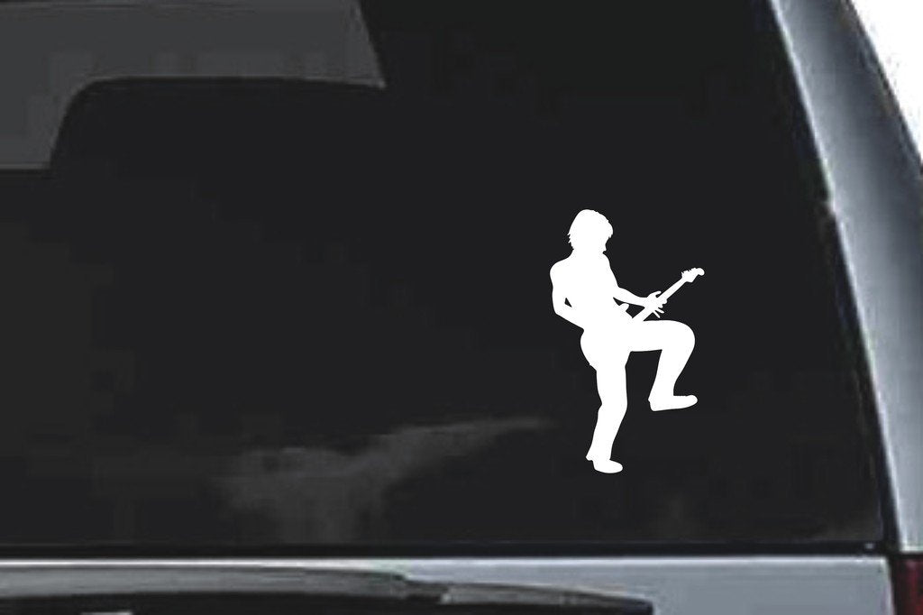 Picniva Guitar Sty35 Vinyl Car Window Decal, Approx 5 in