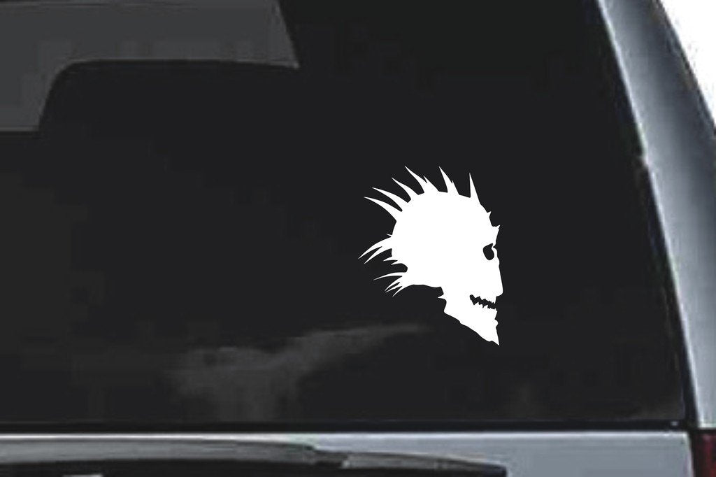 Picniva Skull Sty10a Vinyl Car Window Decal, Approx 5 in