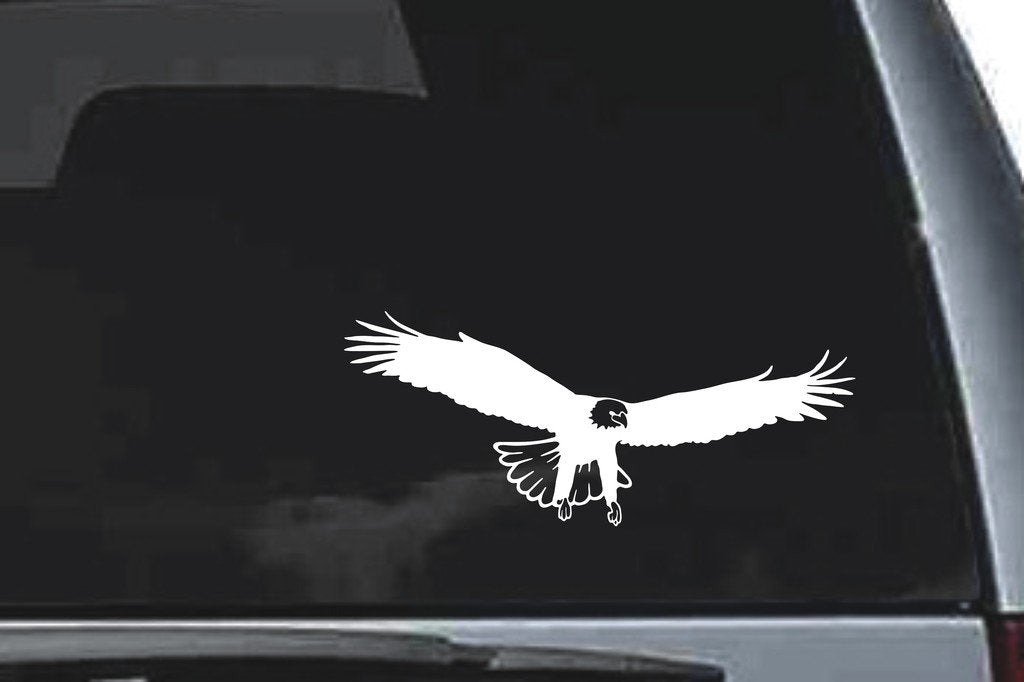 Picniva Eagle Sty11 Vinyl Car Window Decal, Approx 5 in