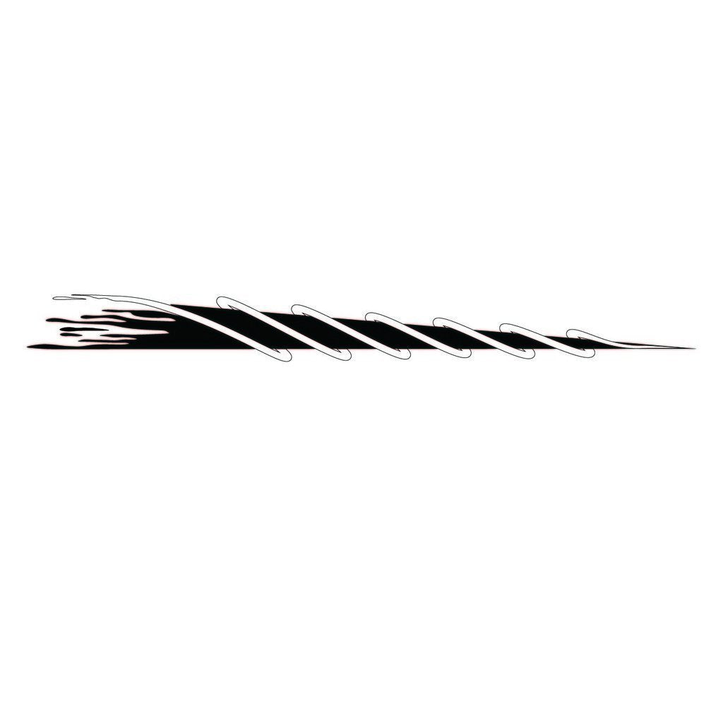 Picniva Style 19 Racing Side Stripe Vinyl Decals, 11 x 110 in, 2 Pc