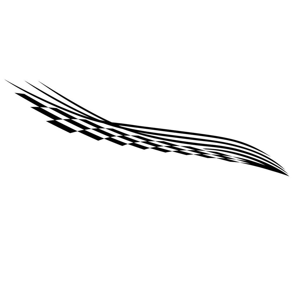 Picniva Style 324 Racing Side Stripe Vinyl Decals, 20 x 60 in, 2 Pc