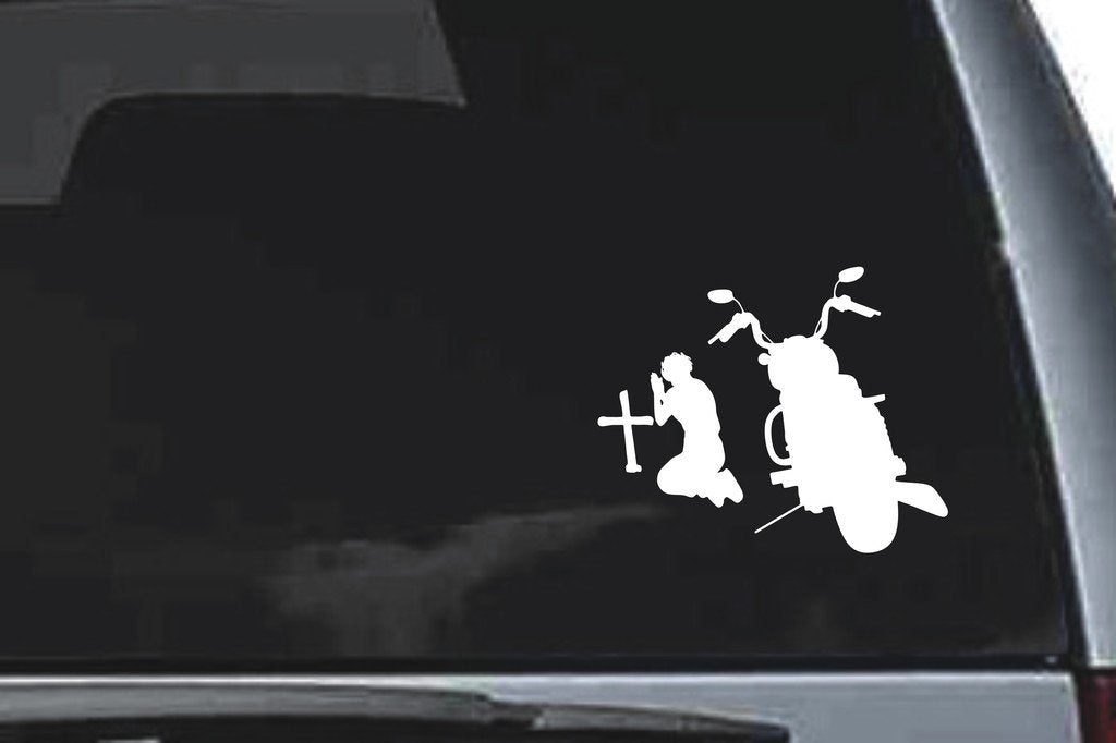 Picniva Motorcycle Sty2 Vinyl Car Window Decal, Approx 5 in