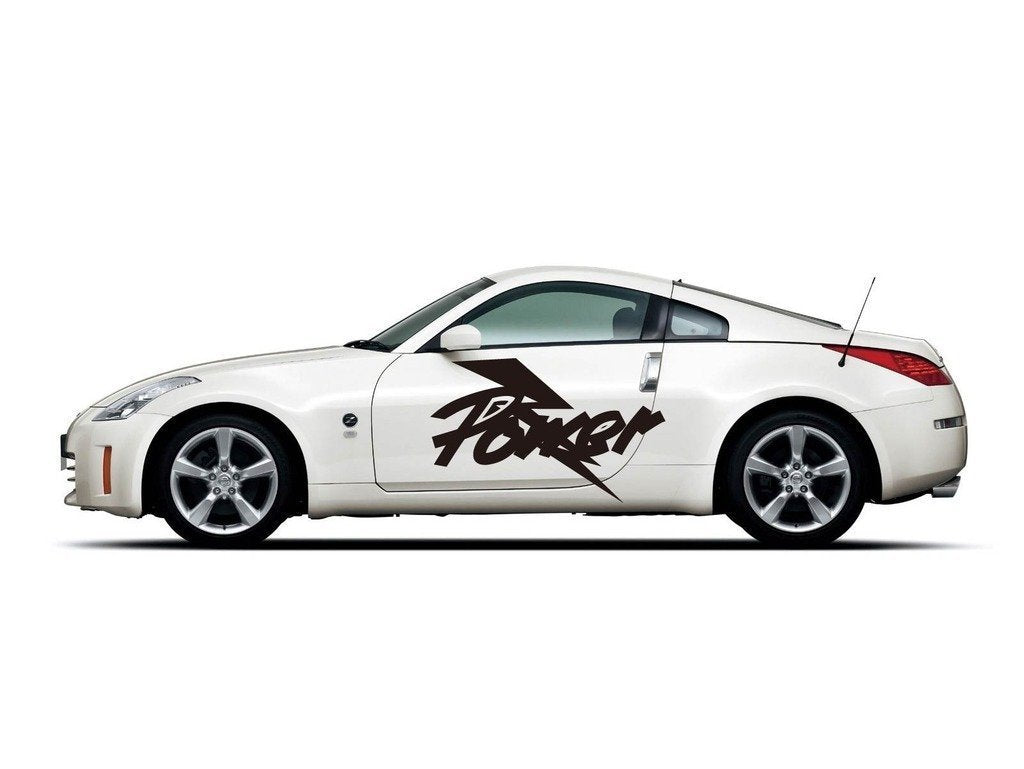 Picniva sty195 Racing Car Body Side Stripes Sticker Decal 2 Pcs