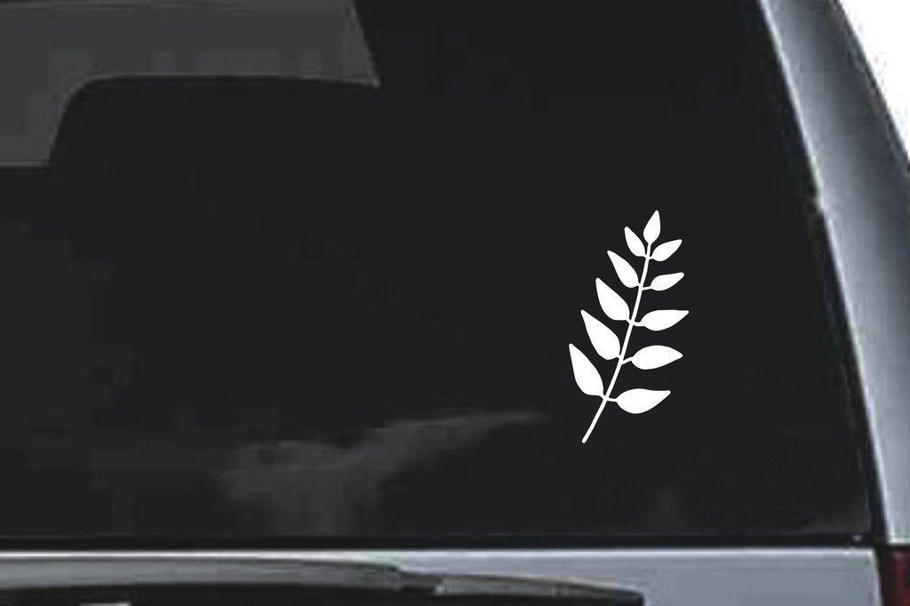 Picniva Small Compound Leaf Design108 Vinyl Car Window Decal, Approx 5 in