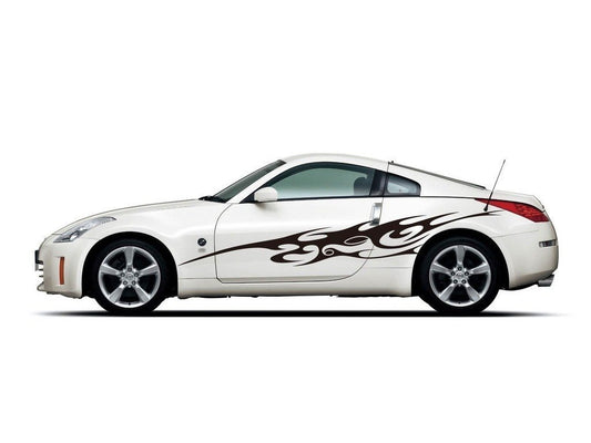 Picniva sty303 Racing Car Body Side Stripes Sticker Decal 2 Pcs