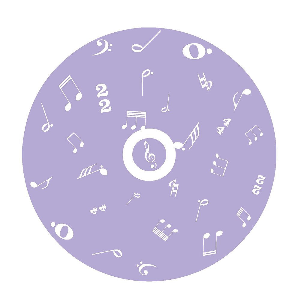 Picniva Filled CD Music Symbols Wall Decal for Musicians