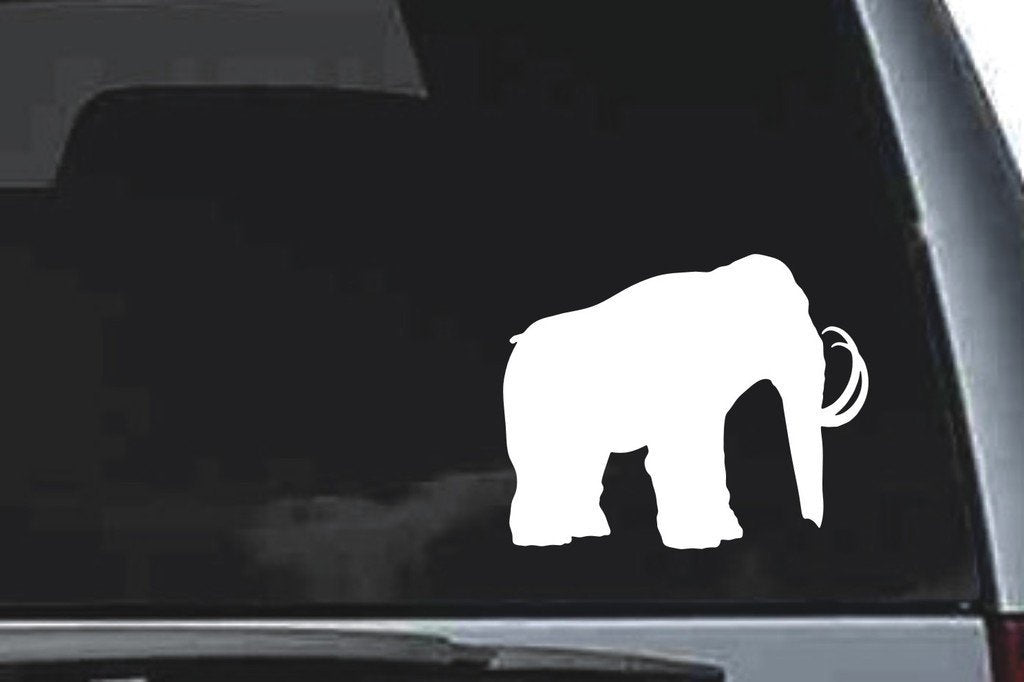 Picniva Mammoth Sty1 Vinyl Car Window Decal, Approx 5 in