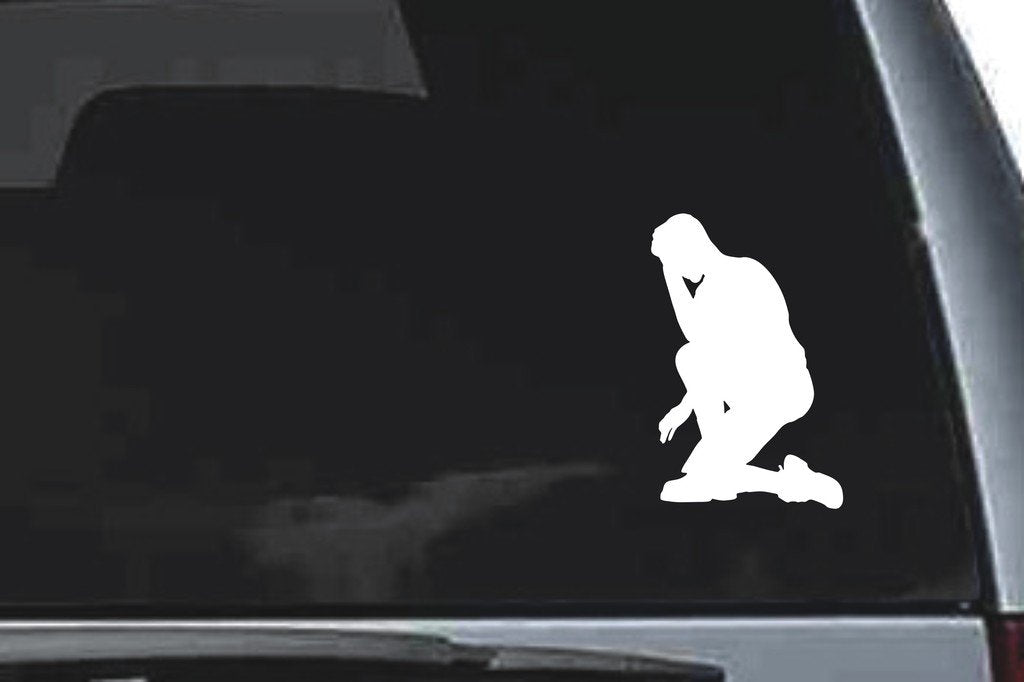 Picniva Man Sty2 Vinyl Car Window Decal, Approx 5 in