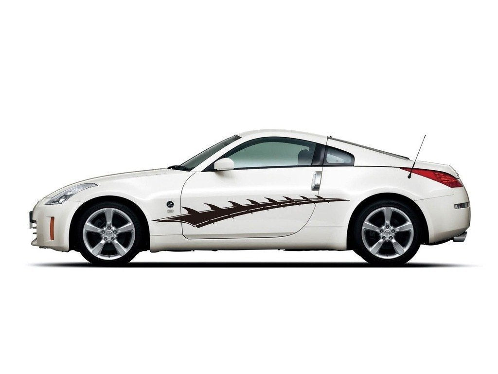 Picniva Style 110 Racing Side Stripe Vinyl Decals, 11 x 68 in, 2 Pc