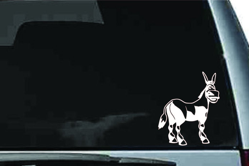 Picniva Donkey Sty5 Vinyl Car Window Decal, Approx 5 in