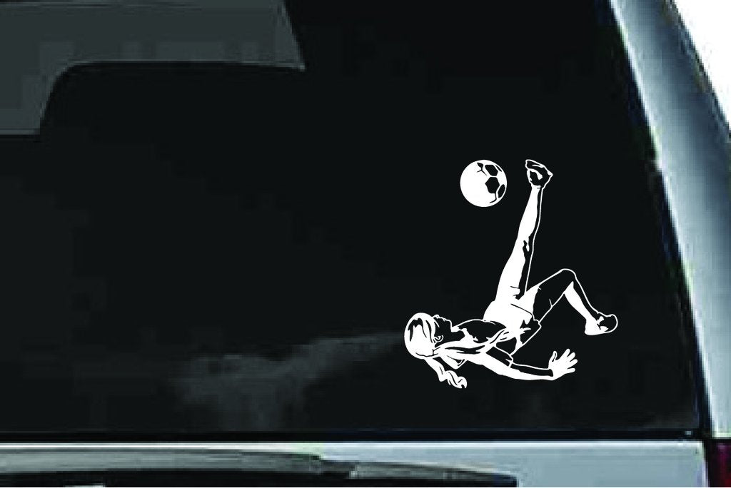 Picniva Soccer Girl Sty36 Vinyl Car Window Decal, Approx 5 in