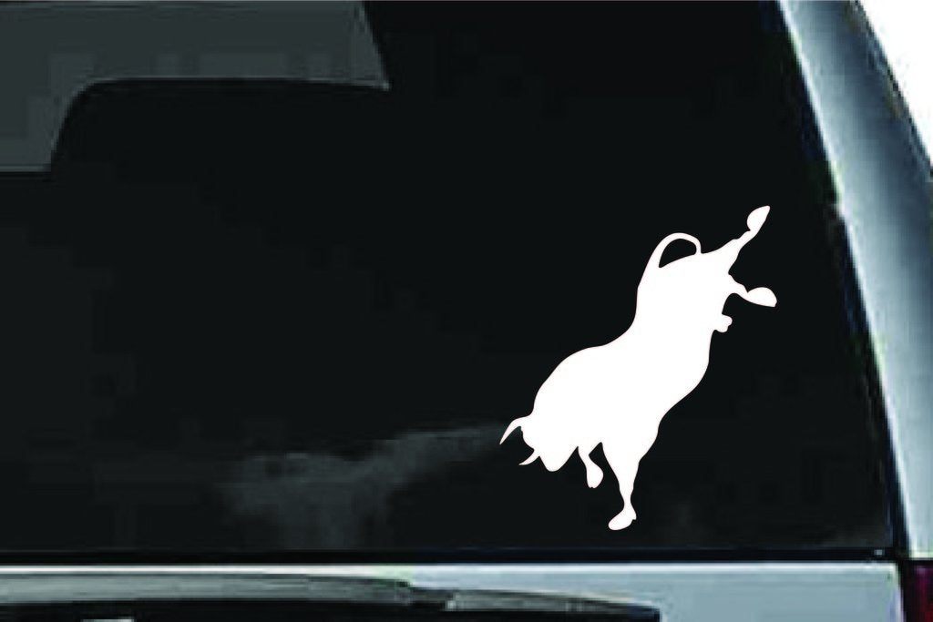Picniva Bull Sty1 Vinyl Car Window Decal, Approx 5 in