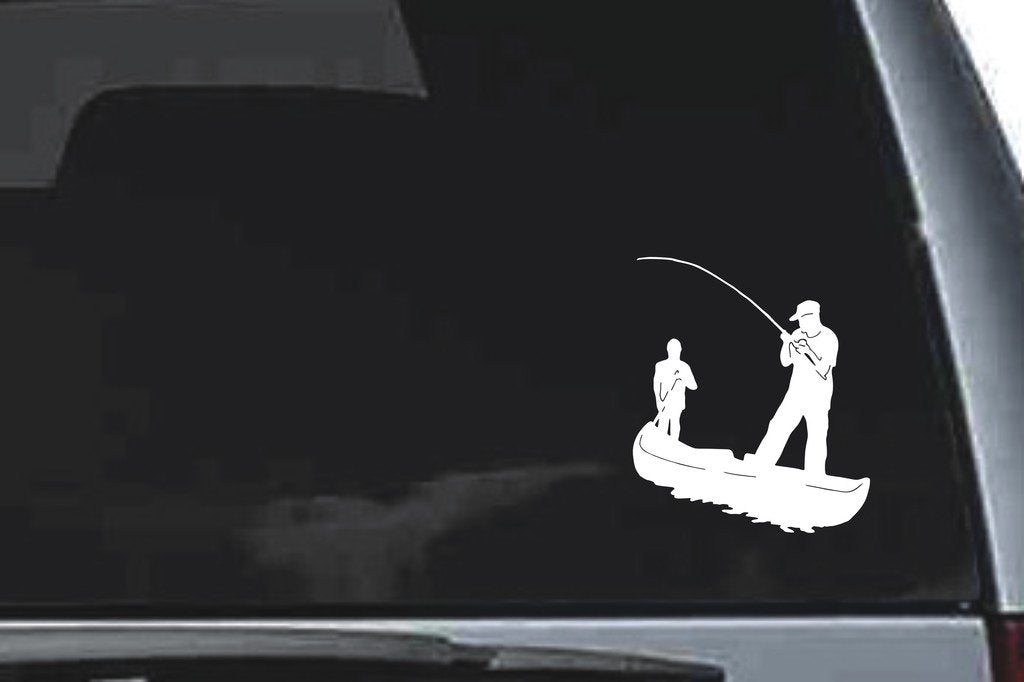 Picniva Fishing Sty5 Vinyl Car Window Decal, Approx 5 in
