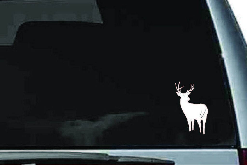 Picniva Buck Sty2 Vinyl Car Window Decal, Approx 5 in