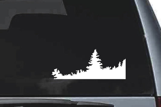 Picniva Trees Sty18 Vinyl Car Window Decal, Approx 5 in