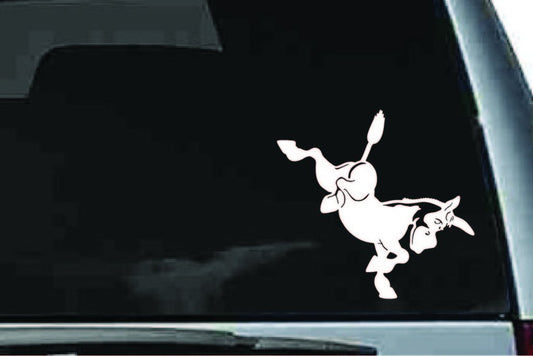 Picniva Donkey Sty8 Vinyl Car Window Decal, Approx 5 in