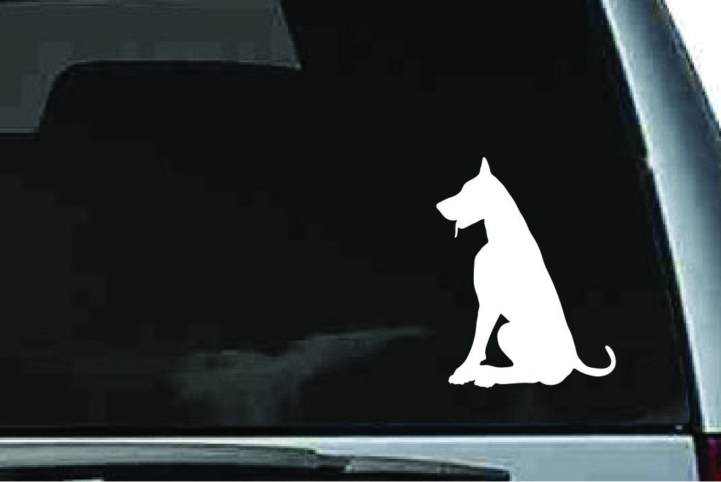 Picniva Doberman Dog Sty9a Vinyl Car Window Decal, Approx 5 in