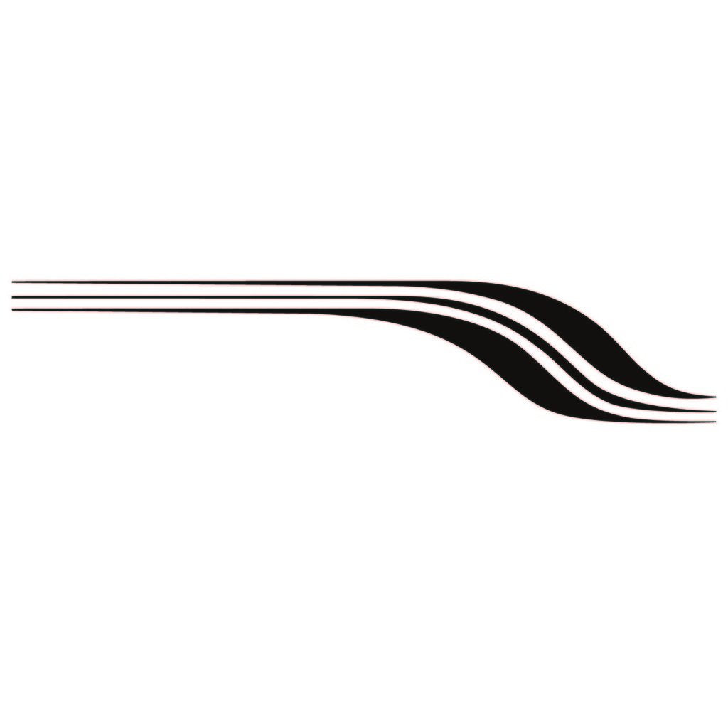 Picniva Style 185 Racing Side Stripe Vinyl Decals, 22 x 110 in, 2 Pc