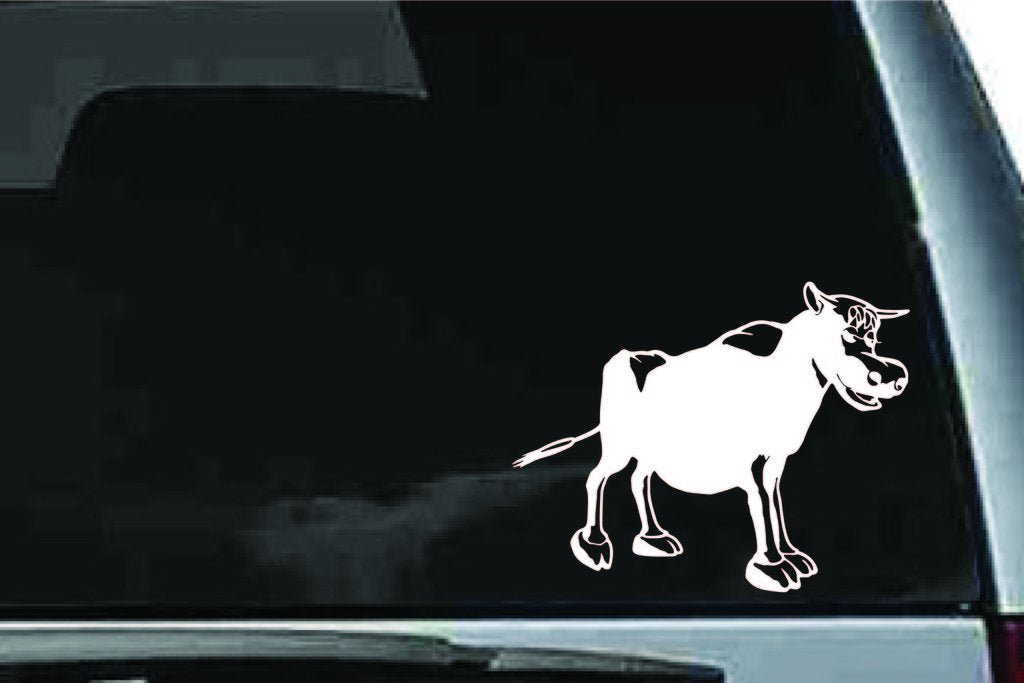 Picniva Bull Sty16 Vinyl Car Window Decal, Approx 5 in