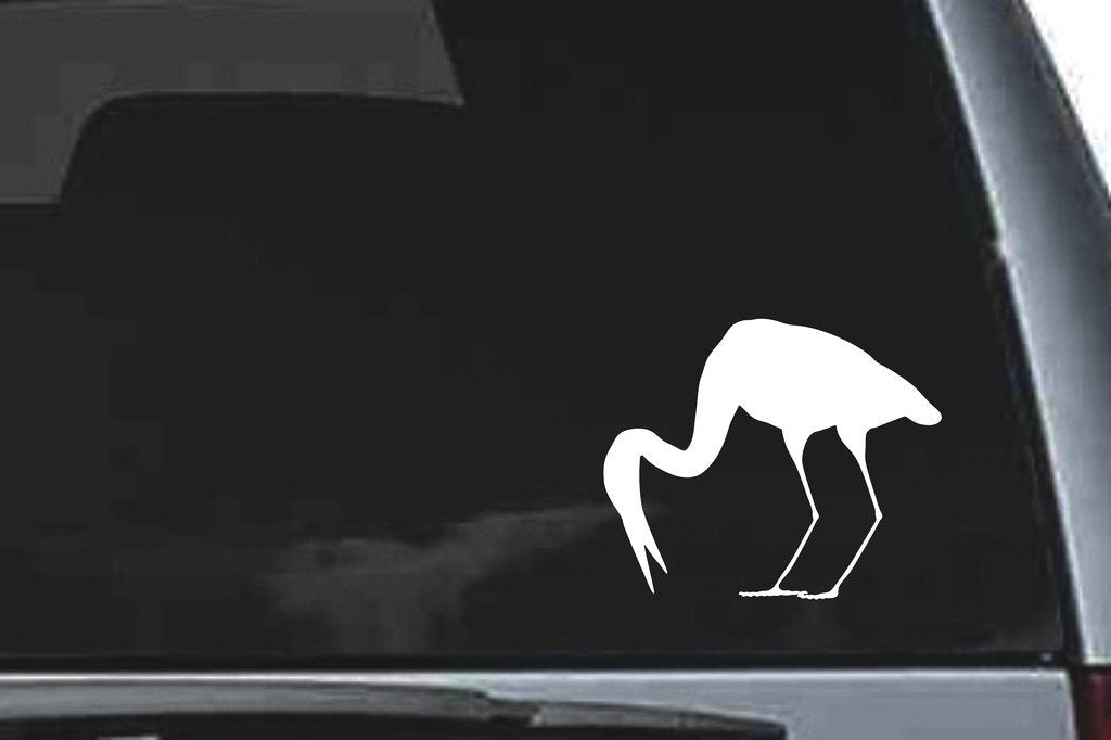 Picniva Egret Sty7 Vinyl Car Window Decal, Approx 5 in