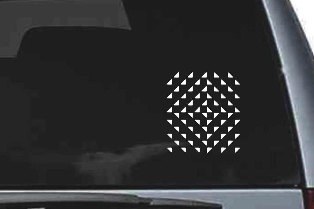 Picniva Rotating Triangle Pattern Sty48 Vinyl Car Window Decal, Approx 5 in