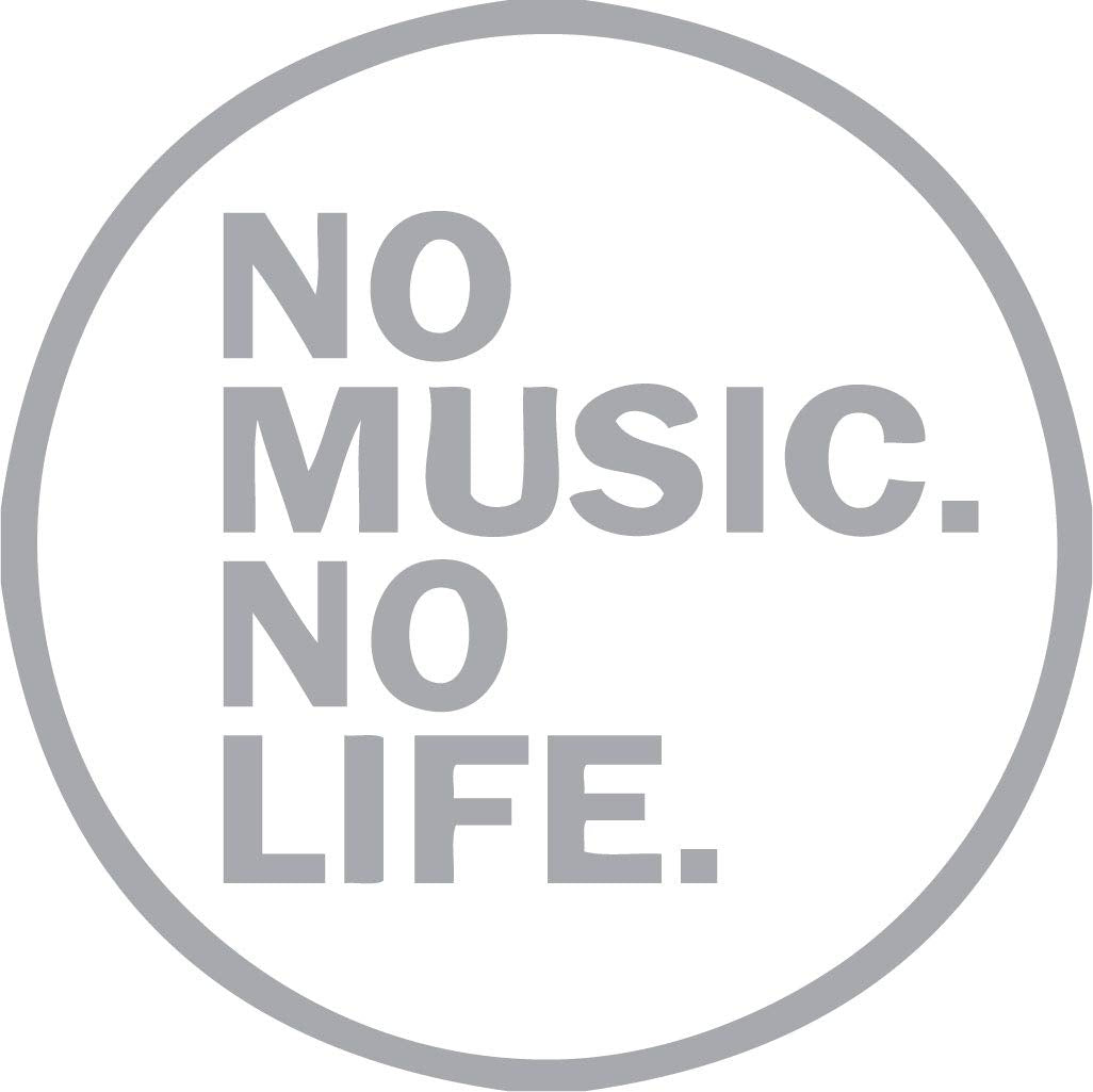 Decaltor Music Life Quote Vinyl Decal, 5 in, Car Window Sticker
