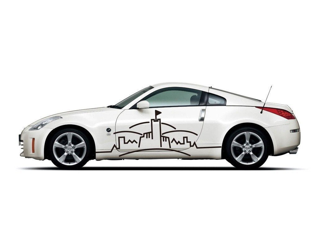 Picniva sty490 Car Body Side Stripes Vinyl Graphics Sticker Decals 2 Pcs