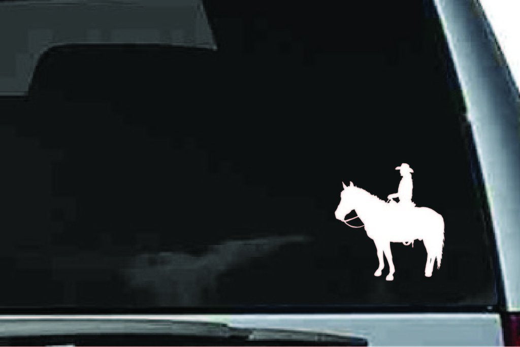 Picniva Horse Rider Sty28 Vinyl Car Window Decal, Approx 5 in