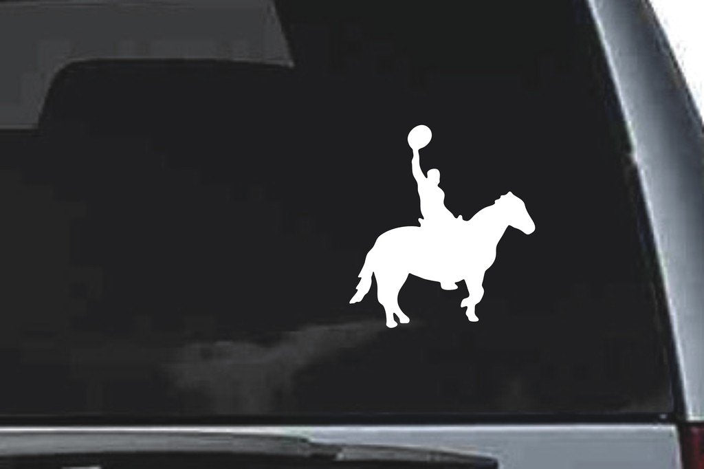 Picniva Horse Rider Sty17 Vinyl Car Window Decal, Approx 5 in