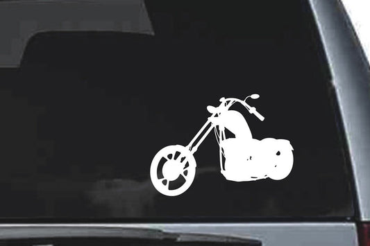 Picniva Chopper Motorcycle Sty2a Vinyl Car Window Decal, Approx 5 in