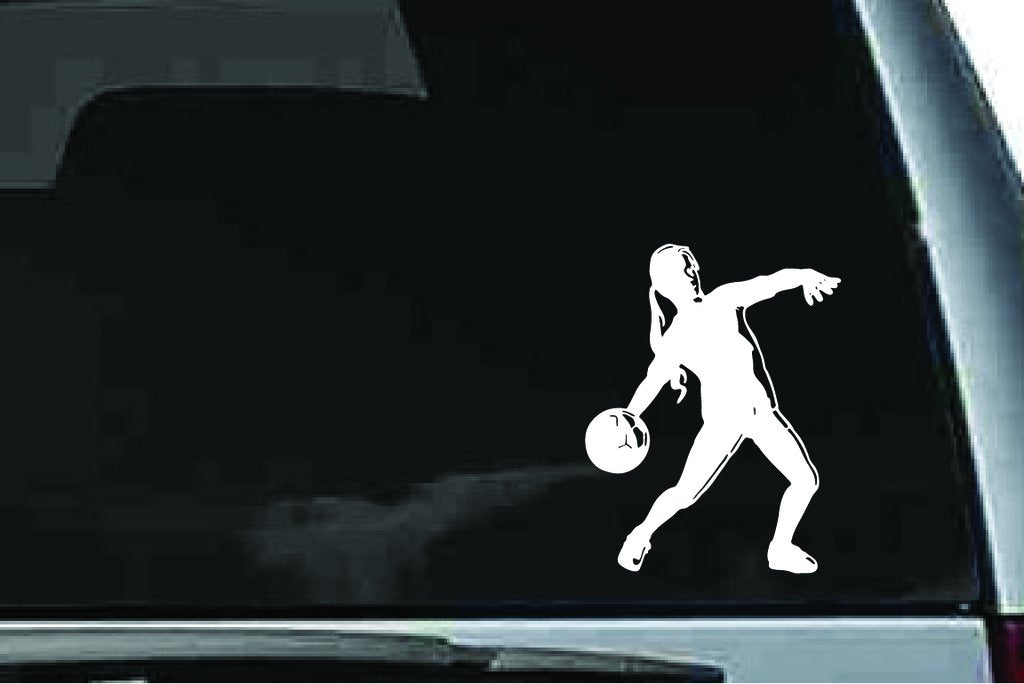 Picniva Soccer Girl Sty35 Vinyl Car Window Decal, Approx 5 in